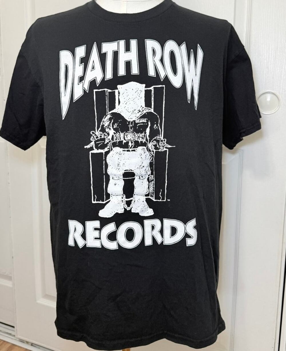 Death Row Records Electric Chair Graphic T-Shirt Black Men’s Large Hip Hop Rap